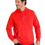 Polerón Fleece Hombre Hoody CAT Logo Rojo CAT