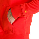 Polerón Fleece Hombre Hoody CAT Logo Rojo CAT