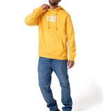 Polerón Con Gorro Hombre Cat Logo Amarillo Cat