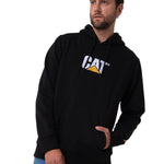 Poleron Casual Unisex FLEECE CAT LOGO PULLOVER HOODIE NEGRO CAT