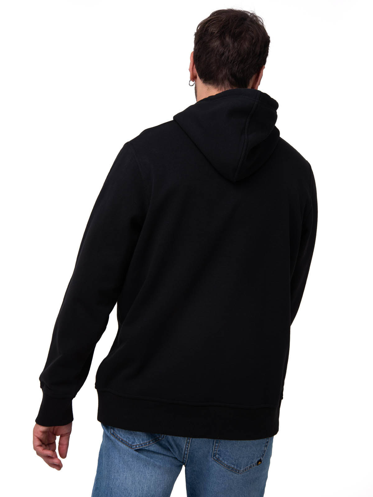 Poleron Casual Unisex FLEECE CAT LOGO PULLOVER HOODIE NEGRO CAT