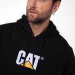 Poleron Casual Unisex FLEECE CAT LOGO PULLOVER HOODIE NEGRO CAT