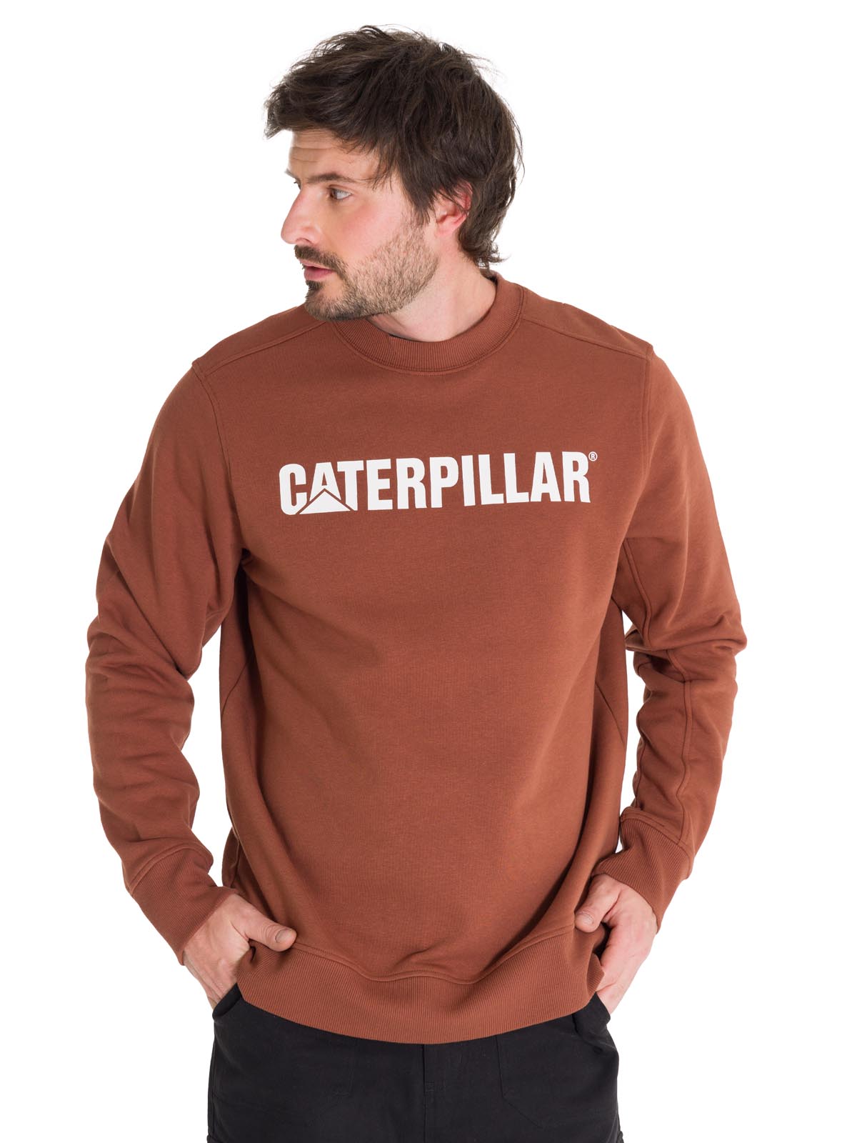 Polerón Unisex Caterpillar Logo Crewneck Terracota Cat