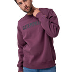 Polerón Crewneck Hombre Logo Caterpillar Burdeo