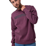 Polerón Crewneck Hombre Logo Caterpillar Burdeo