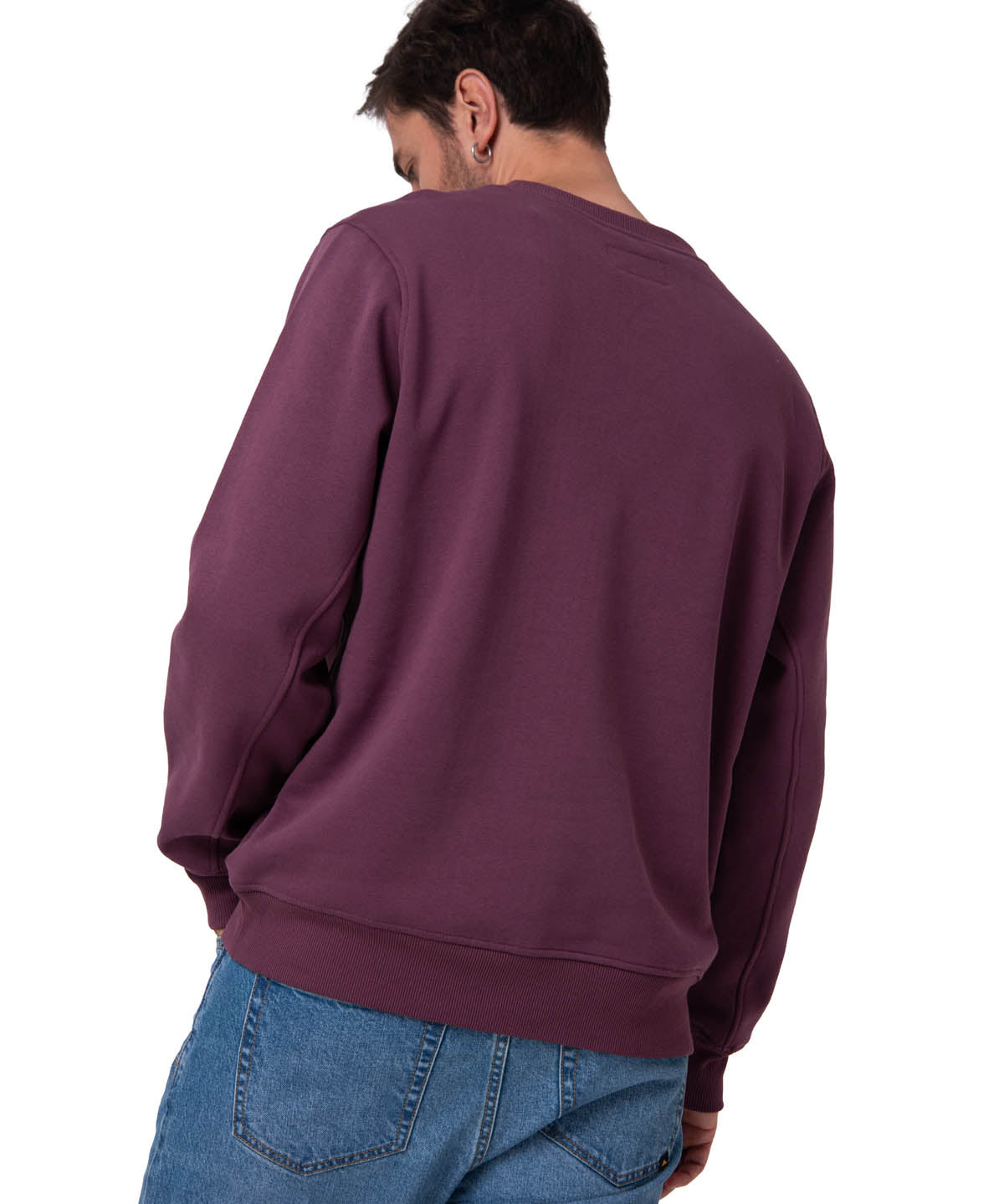 Polerón Crewneck Hombre Logo Caterpillar Burdeo