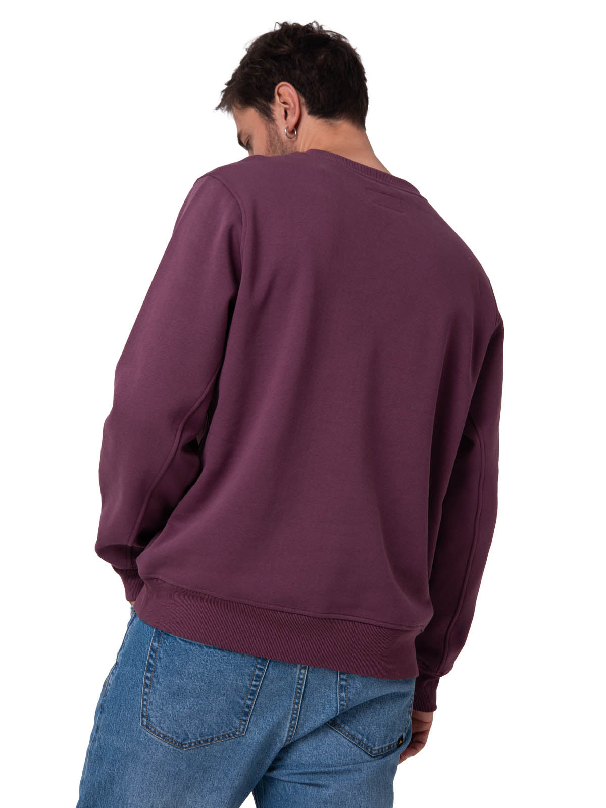 Polerón Crewneck Hombre Logo Caterpillar Burdeo