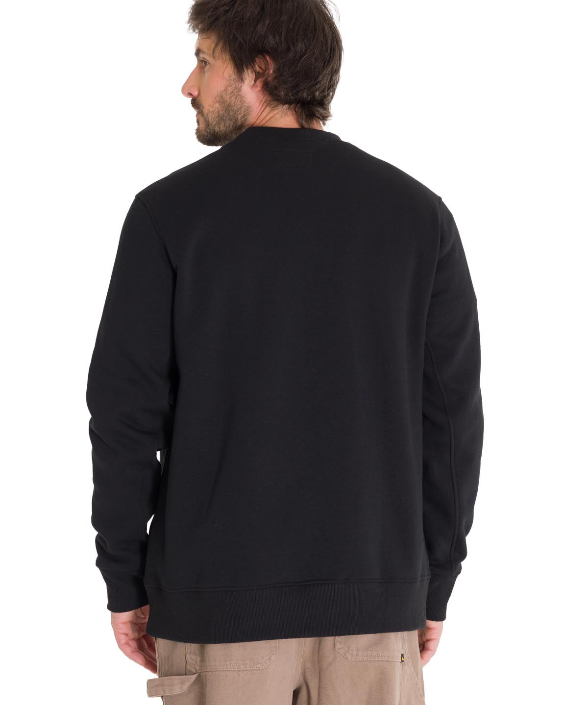 Poleron Casual Unisex CATERPILLAR LOGO CREWNECK SWEATSHIRT NEGRO CAT