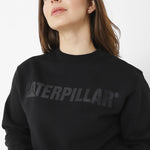 Poleron Casual Unisex CATERPILLAR LOGO CREWNECK SWEATSHIRT NEGRO CAT