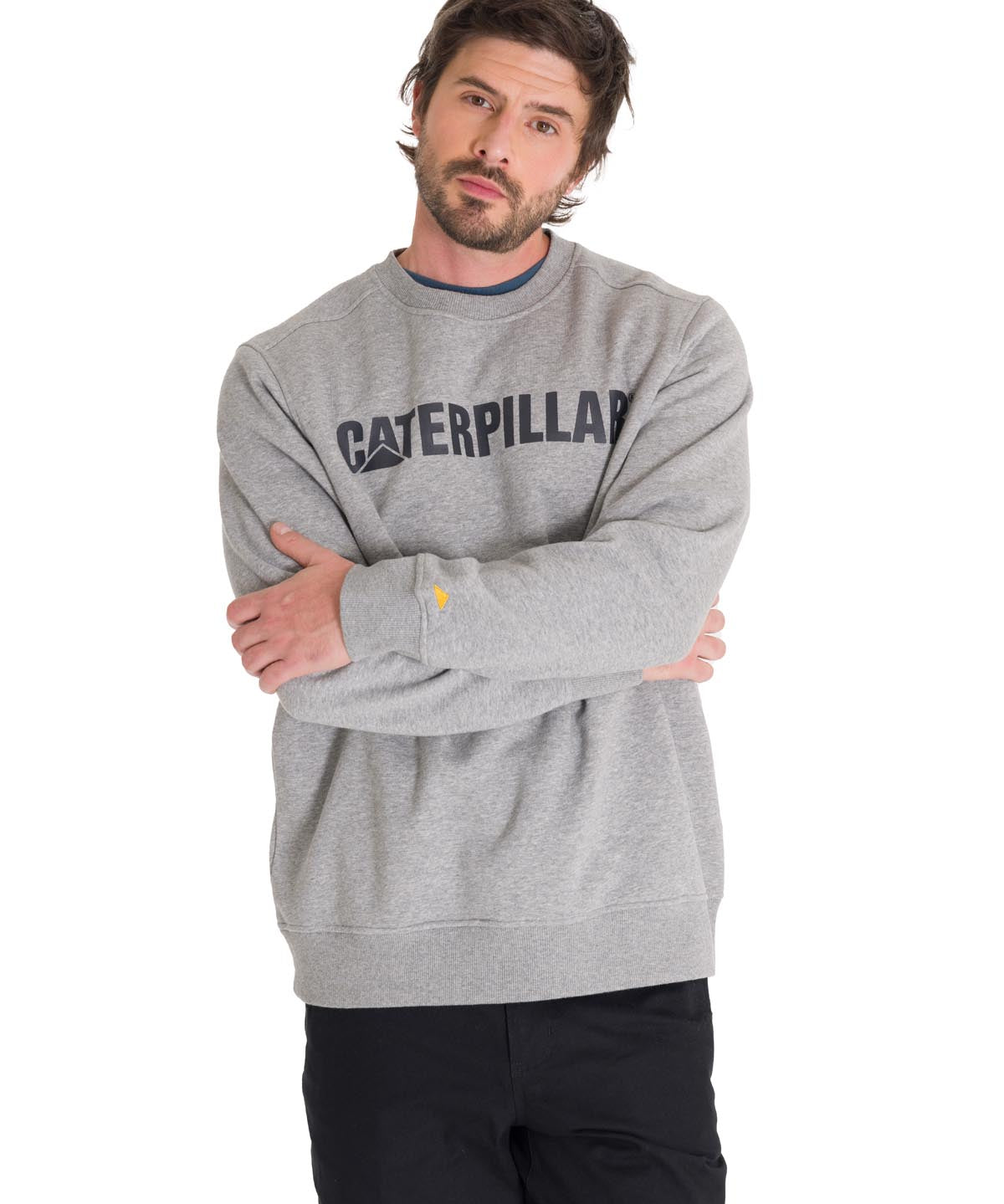 Polerón Unisex Caterpillar Logo Crewneck Gris Cat
