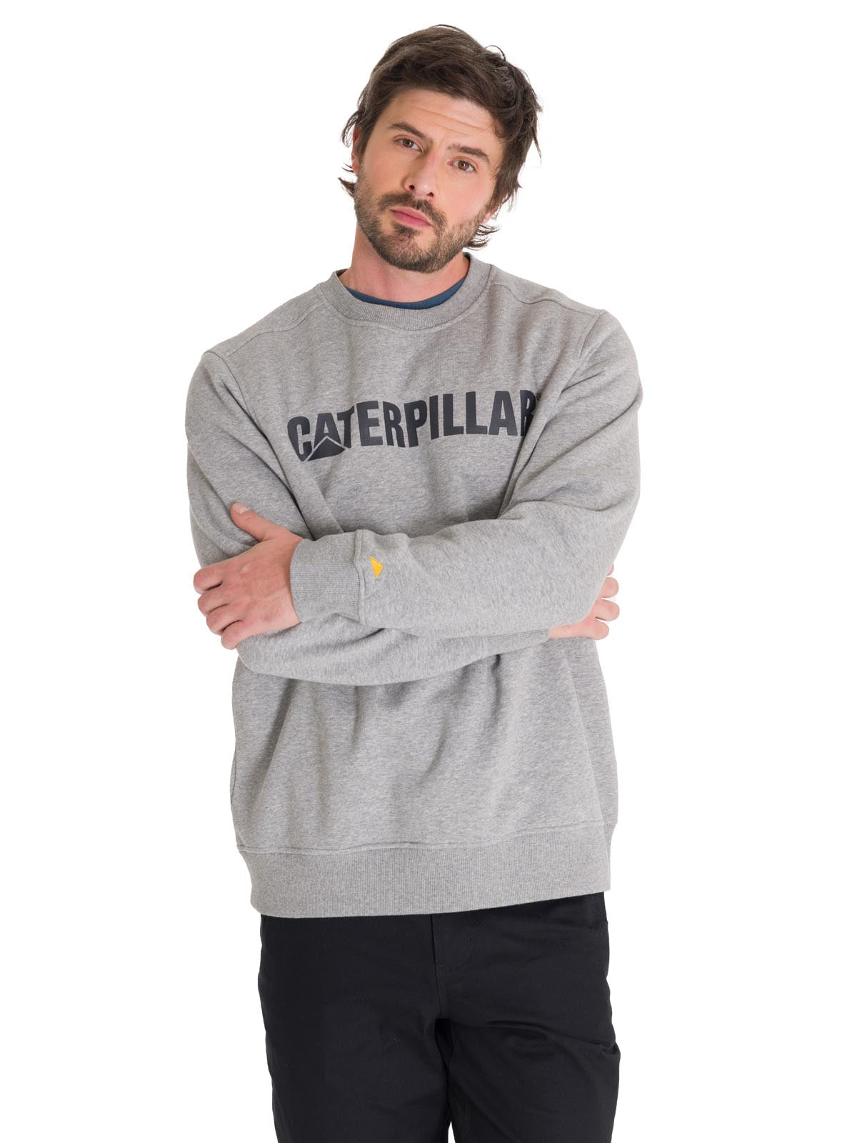Polerón Unisex Caterpillar Logo Crewneck Gris Cat
