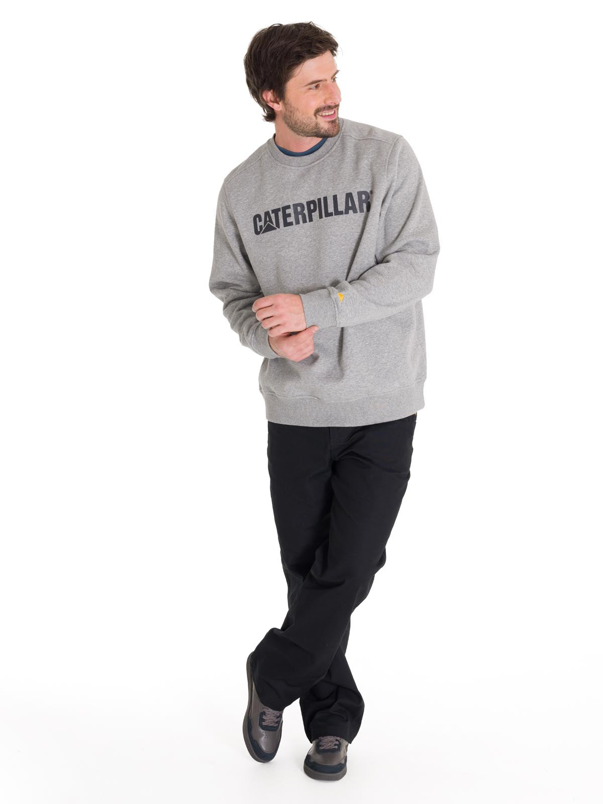 Polerón Unisex Caterpillar Logo Crewneck Gris Cat