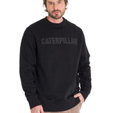 Polerón Crewneck Hombre Logo Caterpillar Negro
