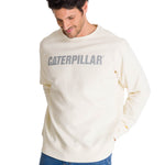 Polerón Crewneck Hombre Logo Caterpillar Blanco CAT