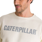 Polerón Crewneck Hombre Logo Caterpillar Blanco CAT
