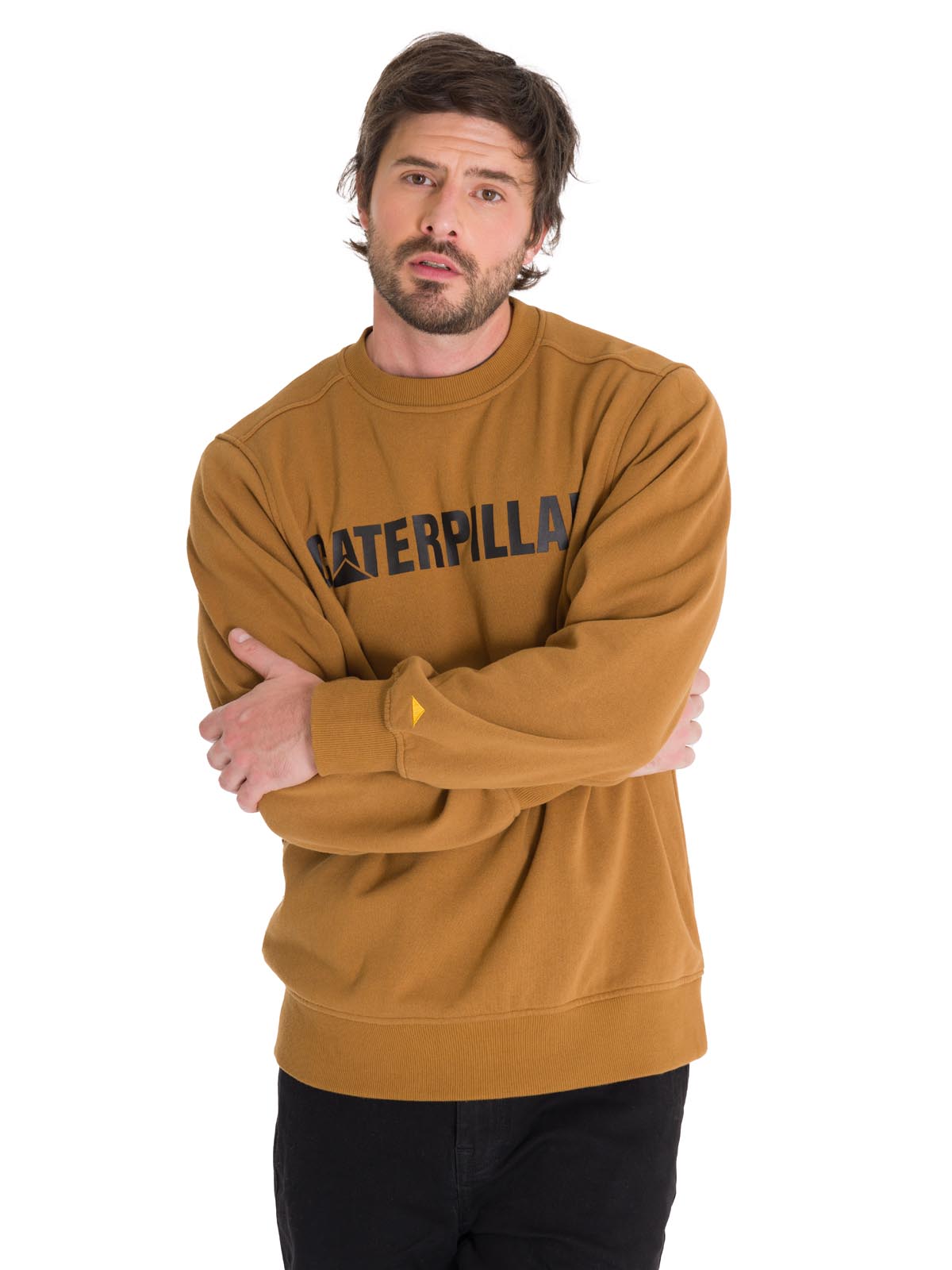 Polerón Unisex Caterpillar Logo Crewneck Café Cat