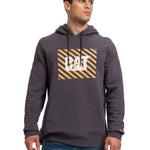 Polerón Manga Larga Unisex Graphic Pullover Hoodie Gris Oscuro Cat