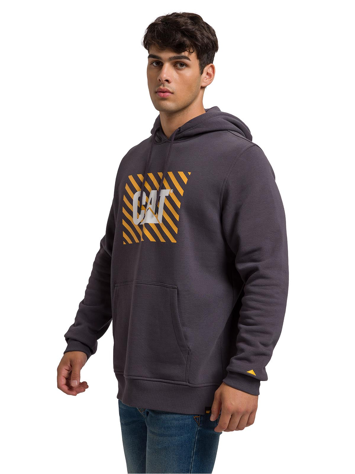 Polerón Manga Larga Unisex Graphic Pullover Hoodie Gris Oscuro Cat