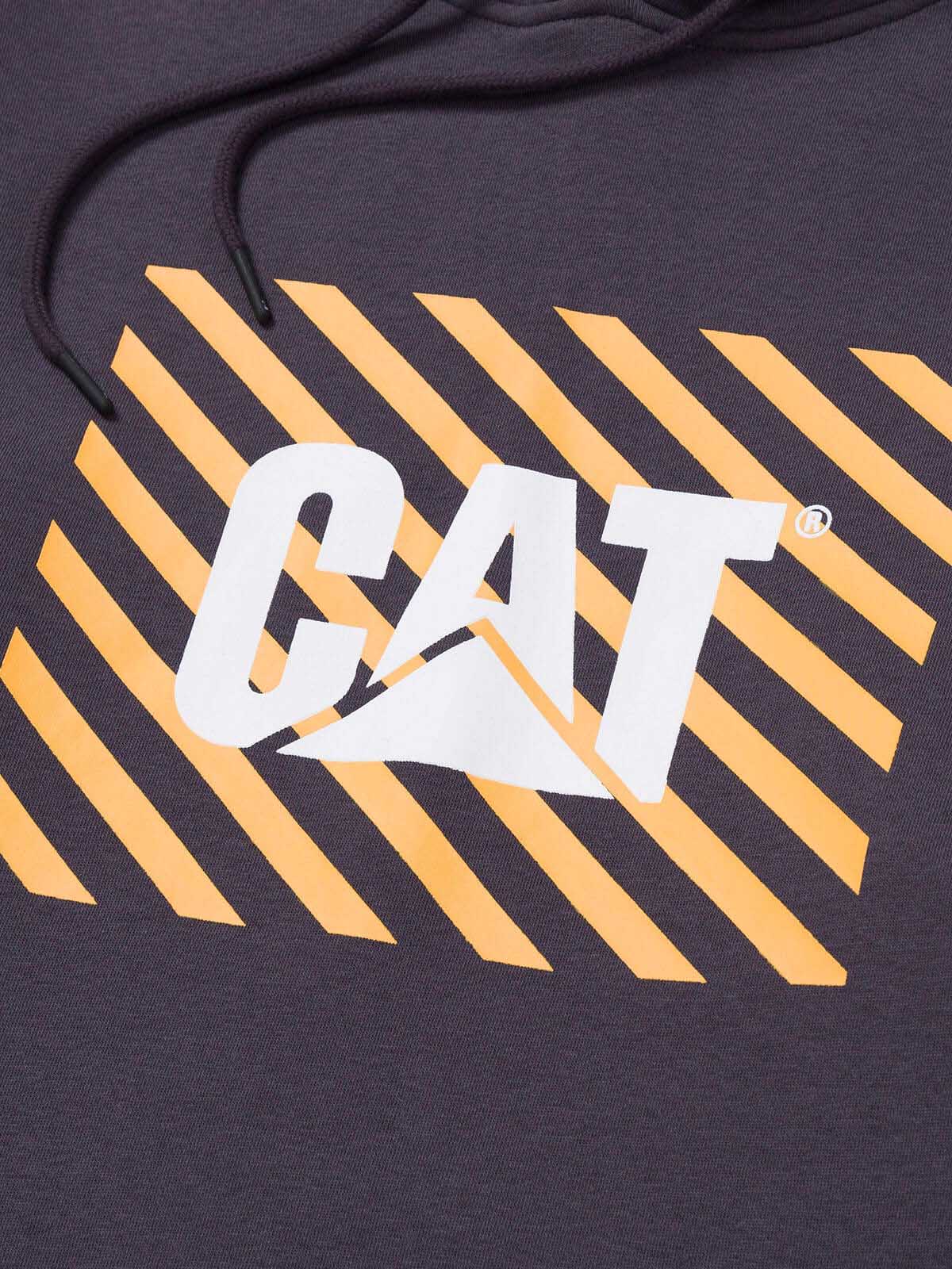 Polerón Manga Larga Unisex Graphic Pullover Hoodie Gris Oscuro Cat