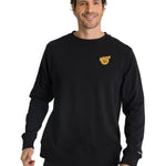 Polerón Crewneck Hombre Diseño French Terry Negro CAT