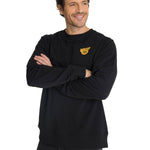 Polerón Crewneck Hombre Diseño French Terry Negro CAT