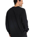 Polerón Crewneck Hombre Diseño French Terry Negro CAT