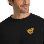 Polerón Crewneck Hombre Diseño French Terry Negro CAT