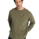 Polerón Crewneck Hombre Diseño French Terry Oliva CAT