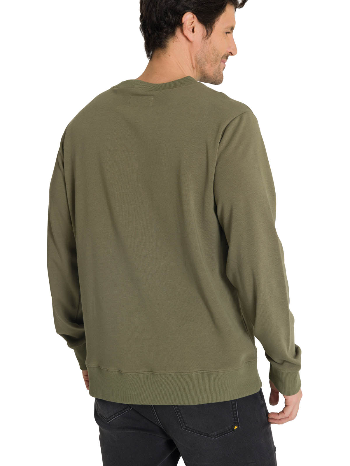 Polerón Crewneck Hombre Diseño French Terry Oliva CAT