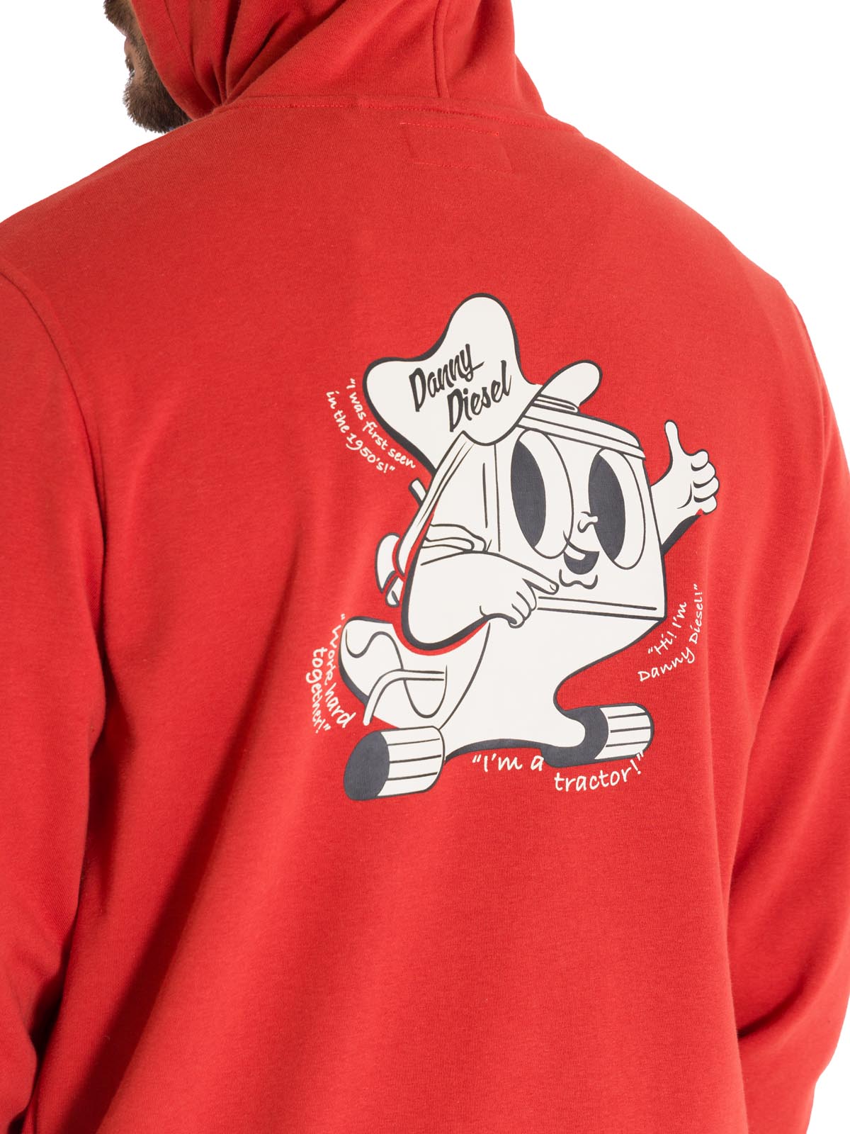 Polerón Manga Larga Unisex PREMIUM GRAPHIC PULLOVER Rojo Cat