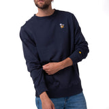 Polerón Crewneck Hombre Graphic Fleece Azul Oscuro Cat