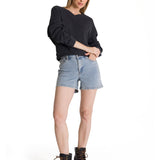 Polerón Cuello en V Mujer Oversize Waffle Grafito CAT