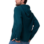 Polerón Con Gorro Hombre Waffle-Knit Verde Oscuro Cat