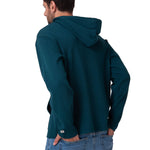 Polerón Con Gorro Hombre Waffle-Knit Verde Oscuro Cat