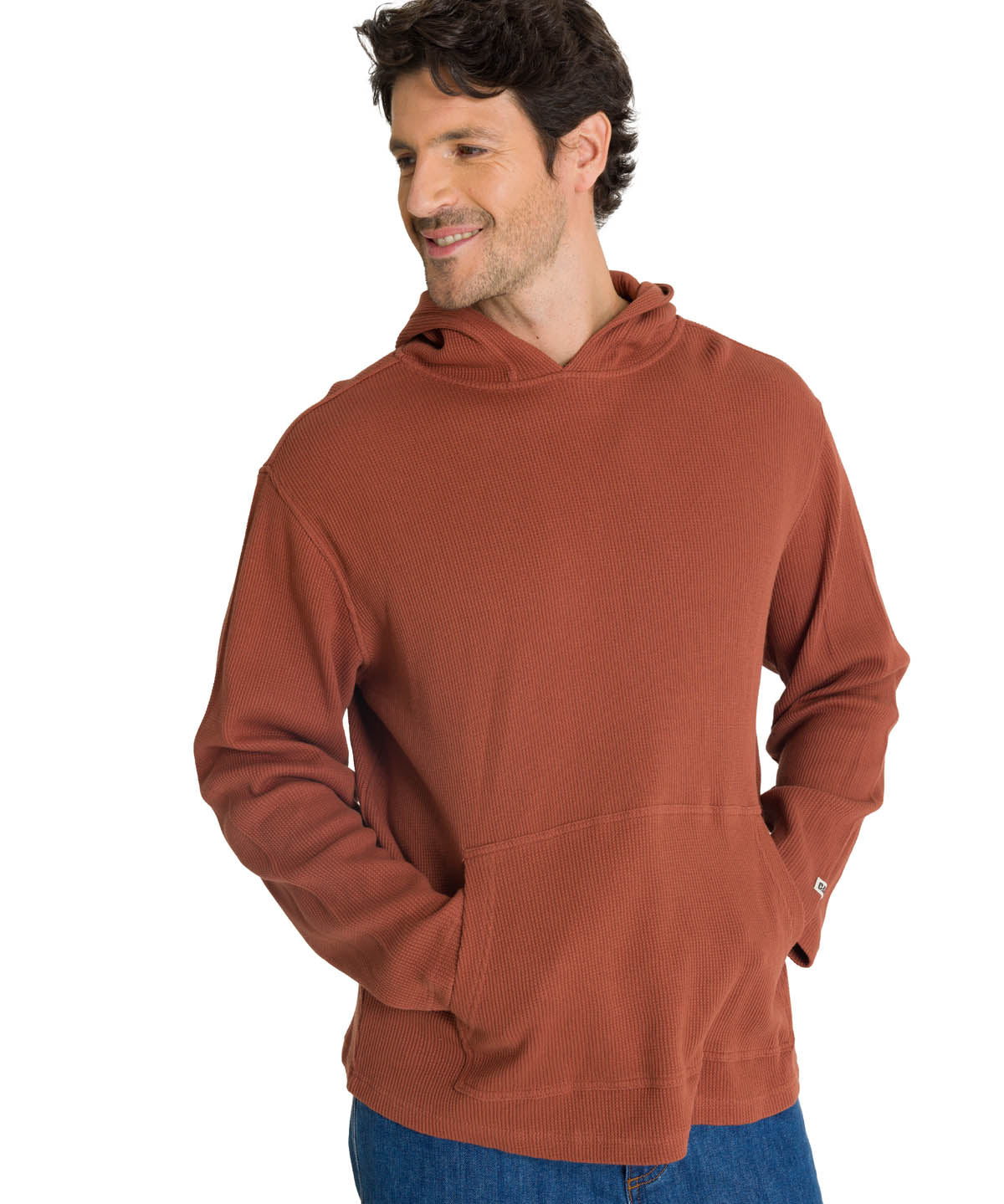 Polerón Con Gorro Hombre Waffle-Knit Terracota CAT