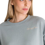 Polerón Crewneck Mujer Relaxed French Terry Celeste CAT