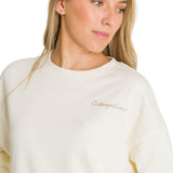 Polerón Full Zip Mujer Relaxed French Terry Blanco CAT