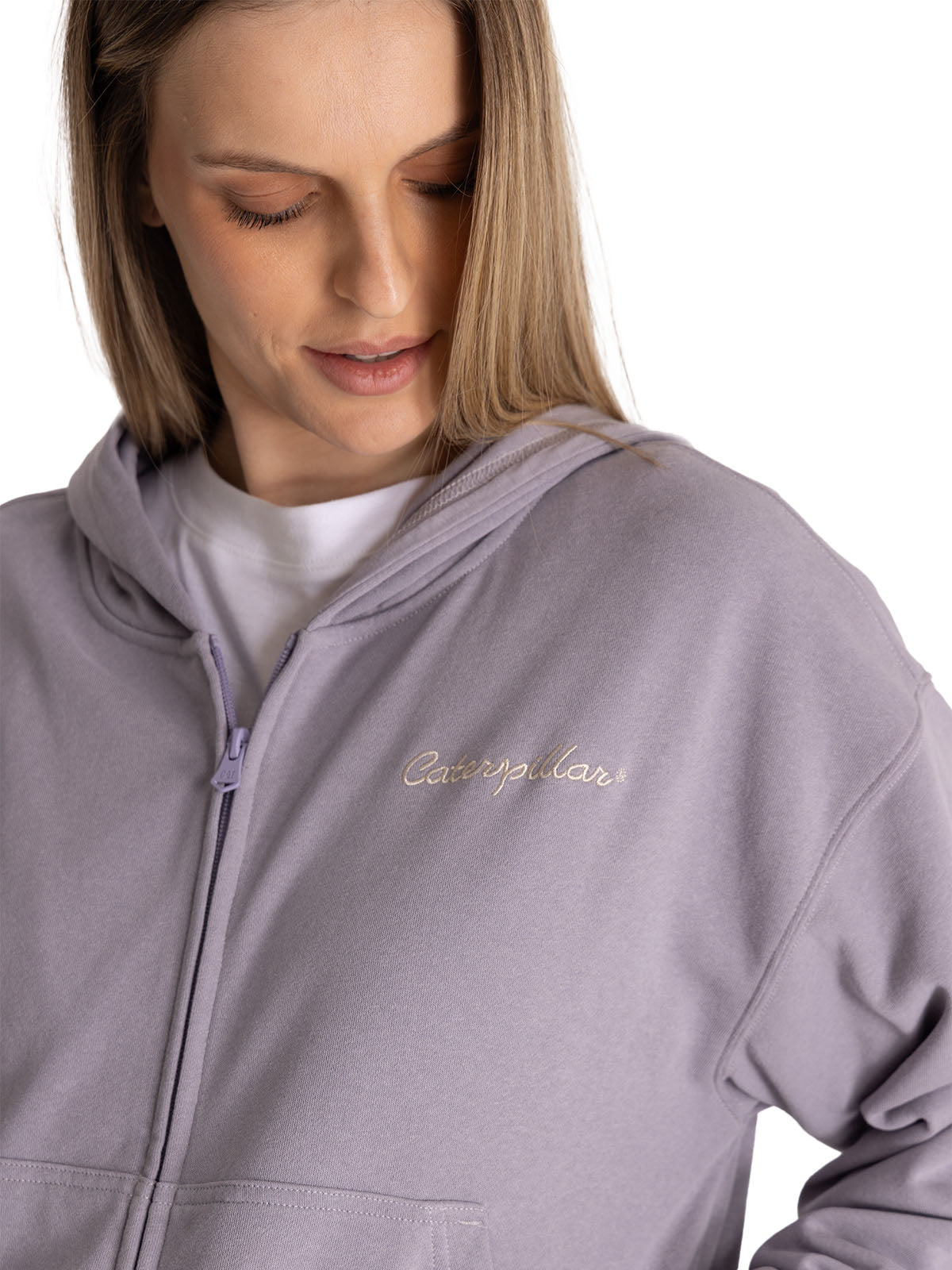 Polerón Crewneck Mujer Relaxed French Terry Lila CAT