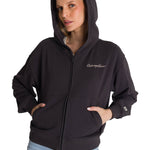 Polerón Crewneck Mujer Relaxed French Terry Negro CAT