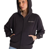 Polerón Crewneck Mujer Relaxed French Terry Negro CAT