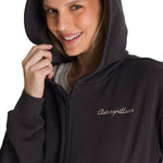 Polerón Crewneck Mujer Relaxed French Terry Negro CAT