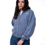 Polerón Mujer Relaxed French Terry Full Zip Azul Cat