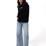Polerón Con Gorro Mujer Fleece Caterpillar Negro