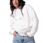 Polerón Con Gorro Mujer Fleece Caterpillar Blanco