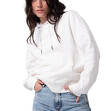 Polerón Con Gorro Mujer Fleece Caterpillar Blanco
