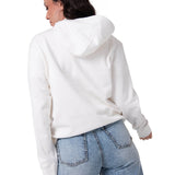 Polerón Con Gorro Mujer Fleece Caterpillar Blanco