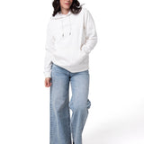 Polerón Con Gorro Mujer Fleece Caterpillar Blanco