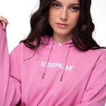Polerón Con Gorro Mujer Fleece Caterpillar Rosa