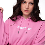 Polerón Con Gorro Mujer Fleece Caterpillar Rosa