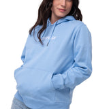 Polerón Con Gorro Mujer Fleece Caterpillar Celeste
